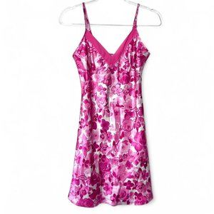 Y2k Liz Claiborne Pink Floral V Neck‎ Slip Dress